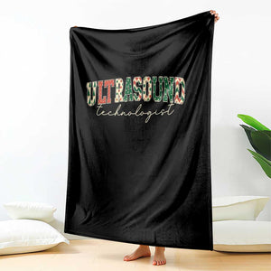 Christmas Ultrasound Technologist Throw Blanket Sonographer Sonography Student Gift TS10 Print Your Wear