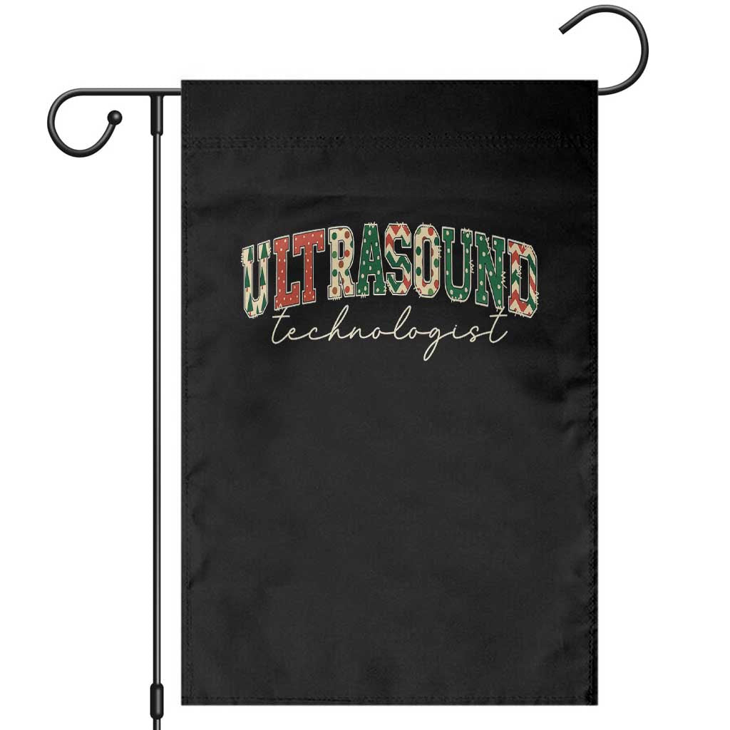 Christmas Ultrasound Technologist Garden Flag Sonographer Sonography Student Gift TS10 Black Print Your Wear