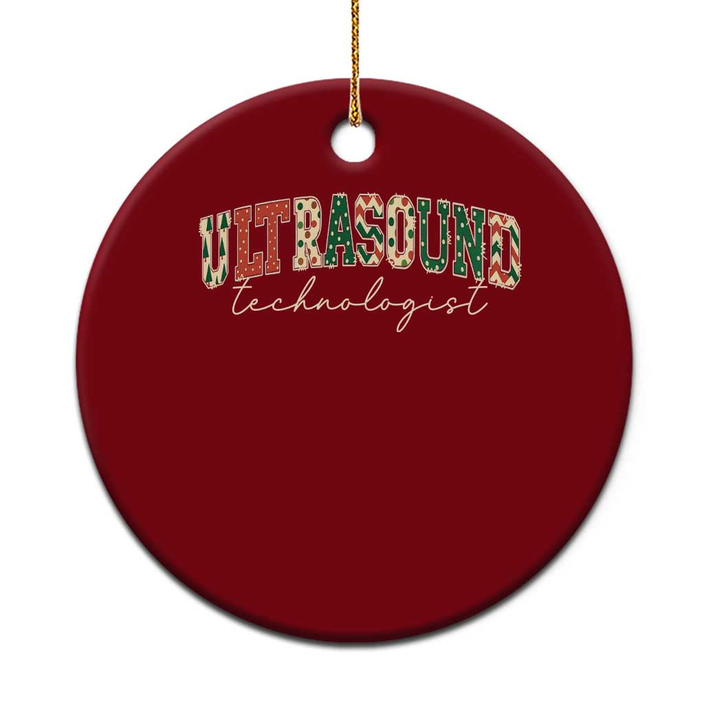 Christmas Ultrasound Technologist Ceramic Ornament Sonographer Sonography Student Gift TS10 1pc Red Print Your Wear