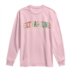 Christmas Ultrasound Technologist Long Sleeve Shirt Sonographer Sonography Student Gift TS10 Light Pink Print Your Wear