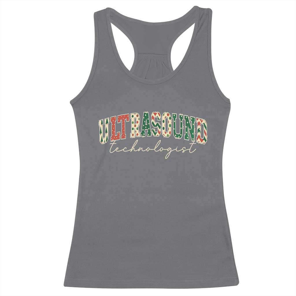 Christmas Ultrasound Technologist Racerback Tank Top Sonographer Sonography Student Gift TS10 Charcoal Print Your Wear