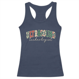 Christmas Ultrasound Technologist Racerback Tank Top Sonographer Sonography Student Gift TS10 Navy Print Your Wear