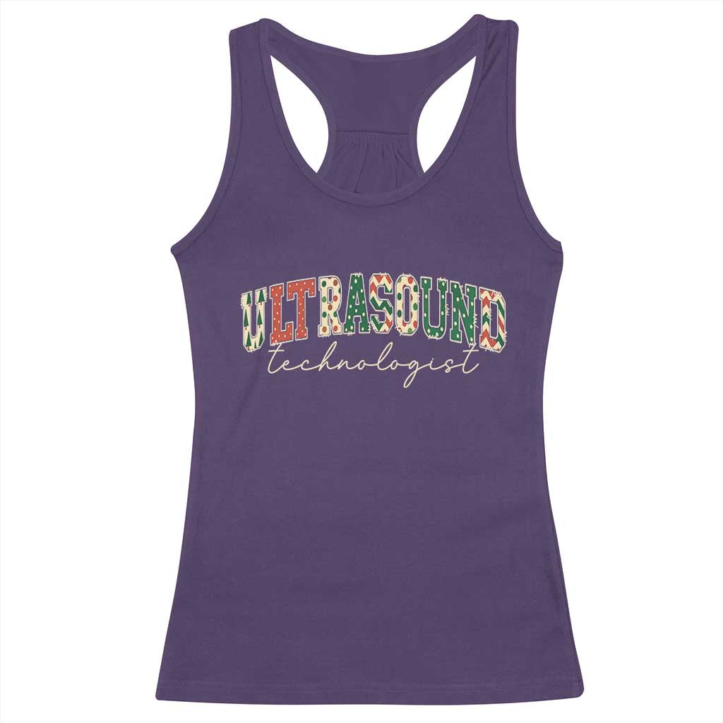 Christmas Ultrasound Technologist Racerback Tank Top Sonographer Sonography Student Gift TS10 Purple Print Your Wear