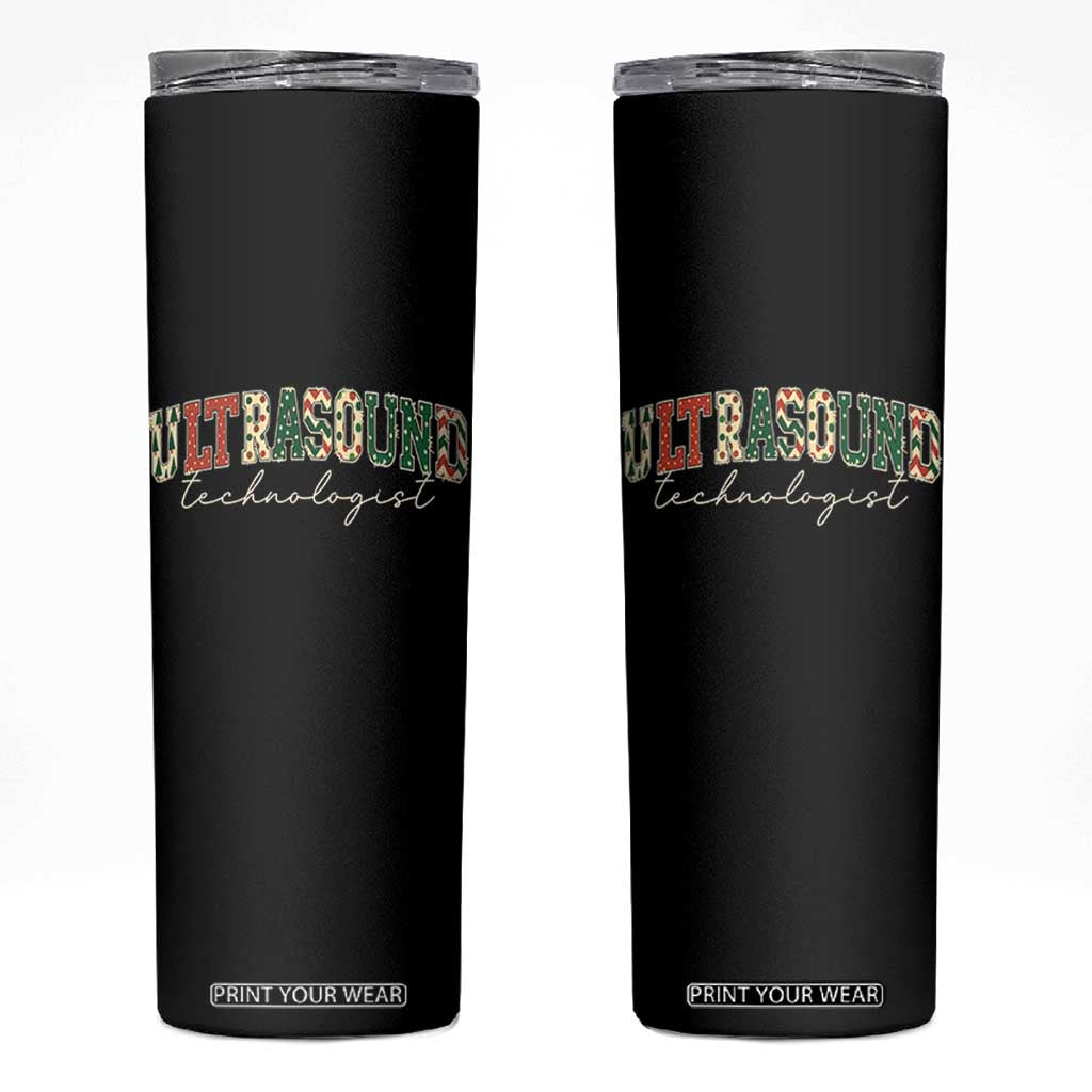 Christmas Ultrasound Technologist Skinny Tumbler Sonographer Sonography Student Gift TS10 Black Print Your Wear
