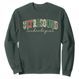 Christmas Ultrasound Technologist Sweatshirt Sonographer Sonography Student Gift TS10 Dark Forest Green Print Your Wear
