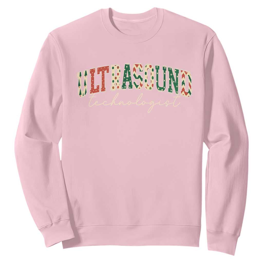 Christmas Ultrasound Technologist Sweatshirt Sonographer Sonography Student Gift TS10 Light Pink Print Your Wear