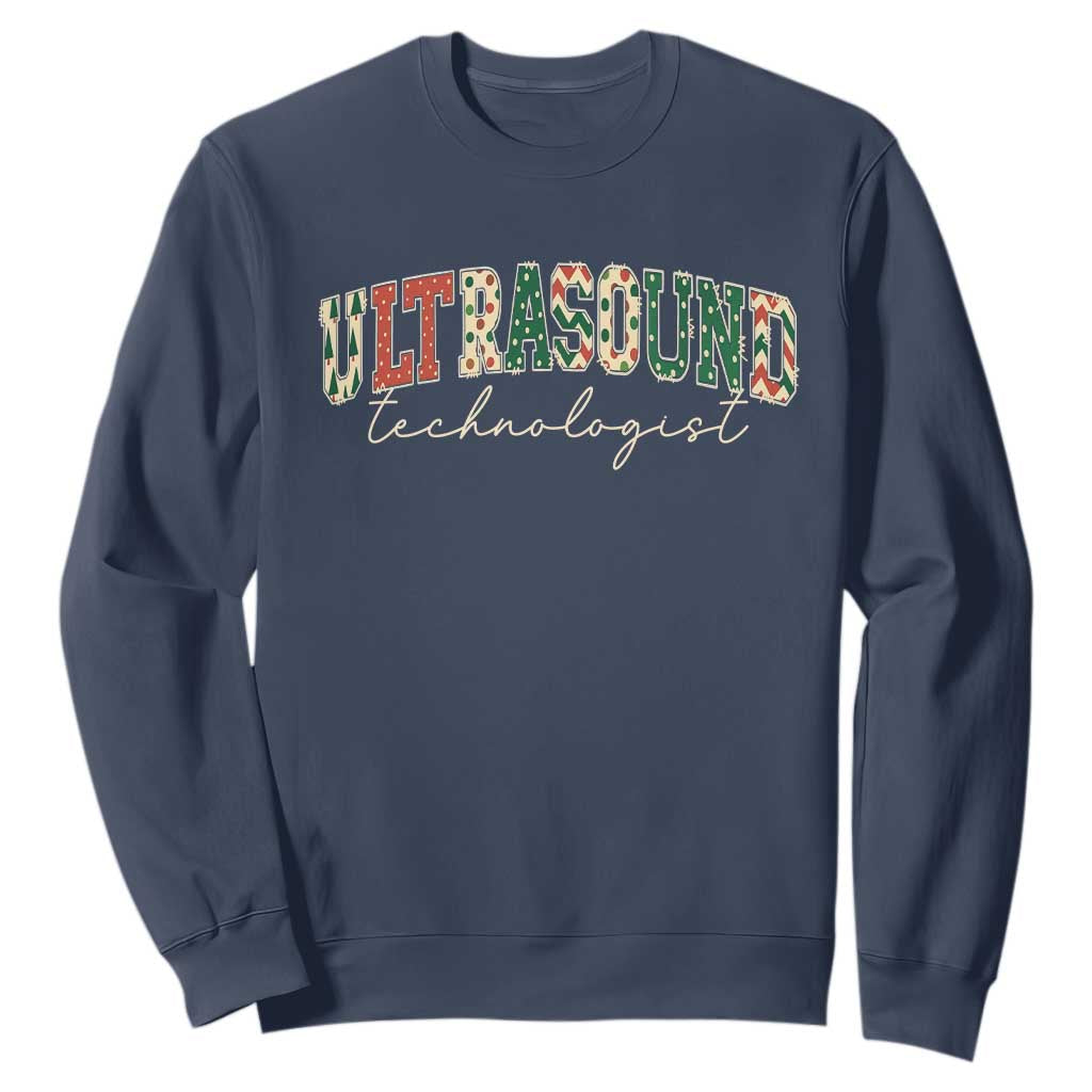 Christmas Ultrasound Technologist Sweatshirt Sonographer Sonography Student Gift TS10 Navy Print Your Wear