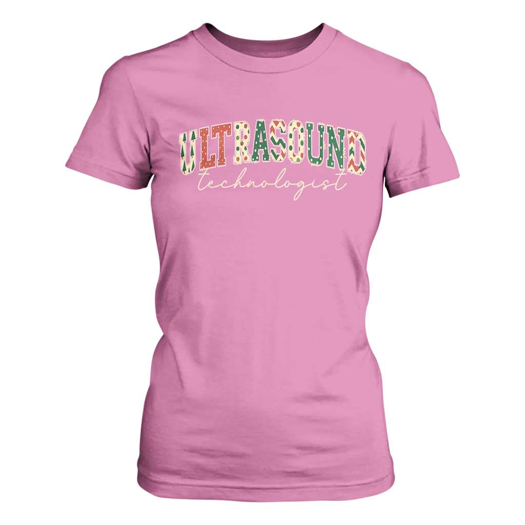 Christmas Ultrasound Technologist T Shirt For Women Sonographer Sonography Student Gift TS10 Azalea Print Your Wear