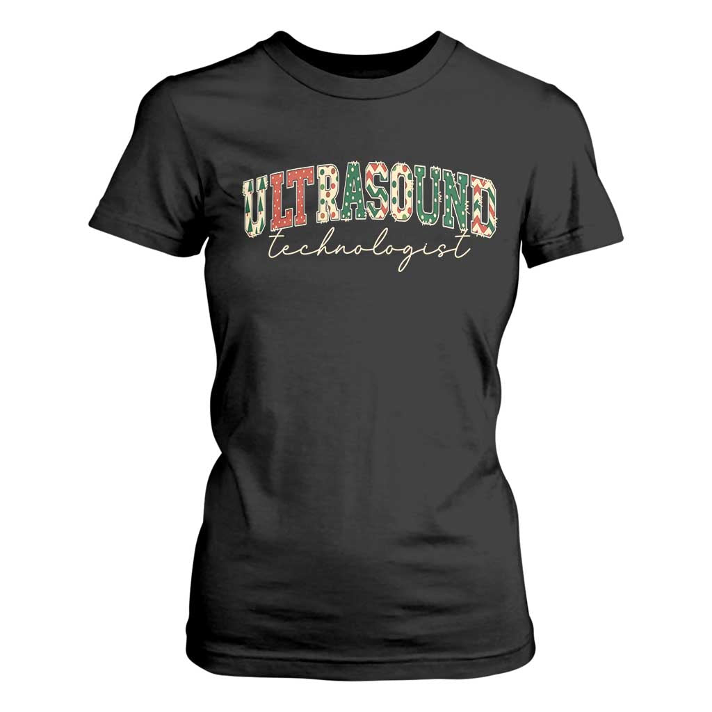 Christmas Ultrasound Technologist T Shirt For Women Sonographer Sonography Student Gift TS10 Black Print Your Wear