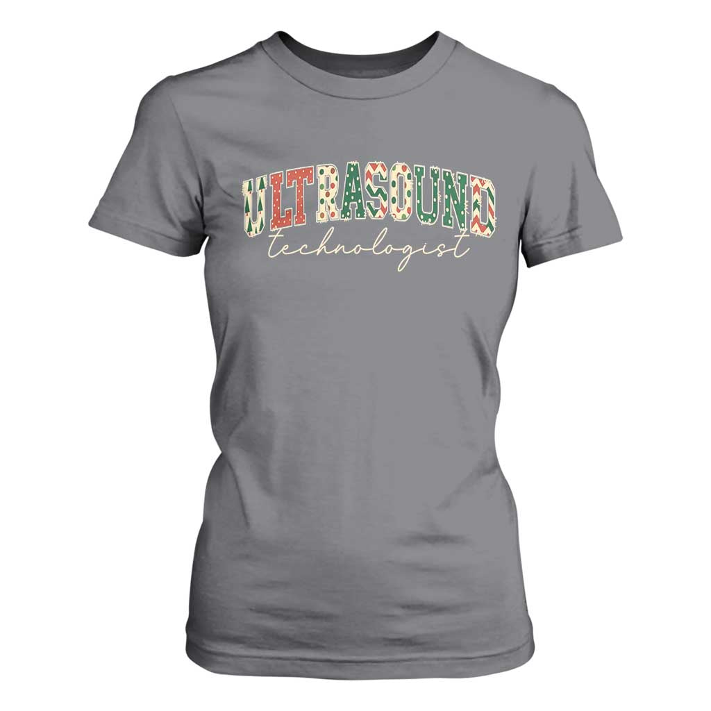 Christmas Ultrasound Technologist T Shirt For Women Sonographer Sonography Student Gift TS10 Charcoal Print Your Wear
