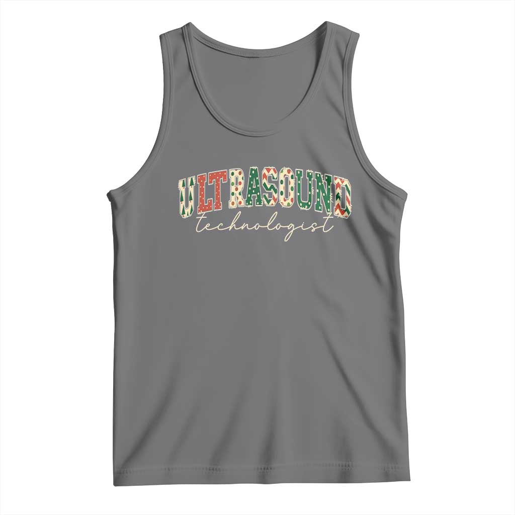 Christmas Ultrasound Technologist Tank Top Sonographer Sonography Student Gift TS10 Black Heather Print Your Wear