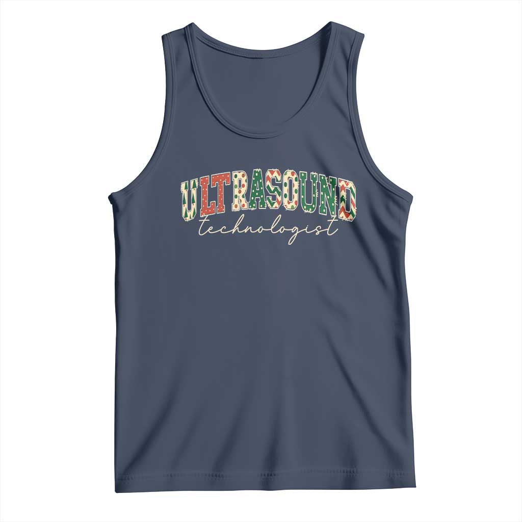 Christmas Ultrasound Technologist Tank Top Sonographer Sonography Student Gift TS10 Navy Print Your Wear