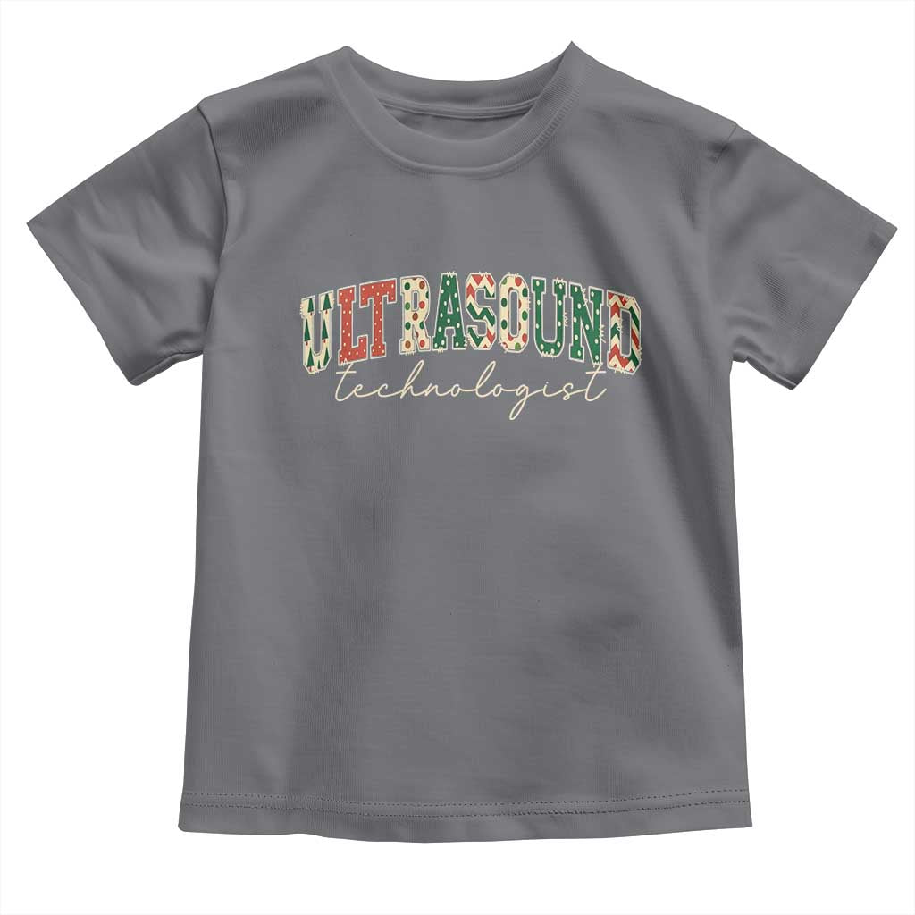 Christmas Ultrasound Technologist Toddler T Shirt Sonographer Sonography Student Gift TS10 Charcoal Print Your Wear