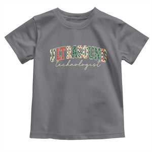 Christmas Ultrasound Technologist Toddler T Shirt Sonographer Sonography Student Gift TS10 Charcoal Print Your Wear