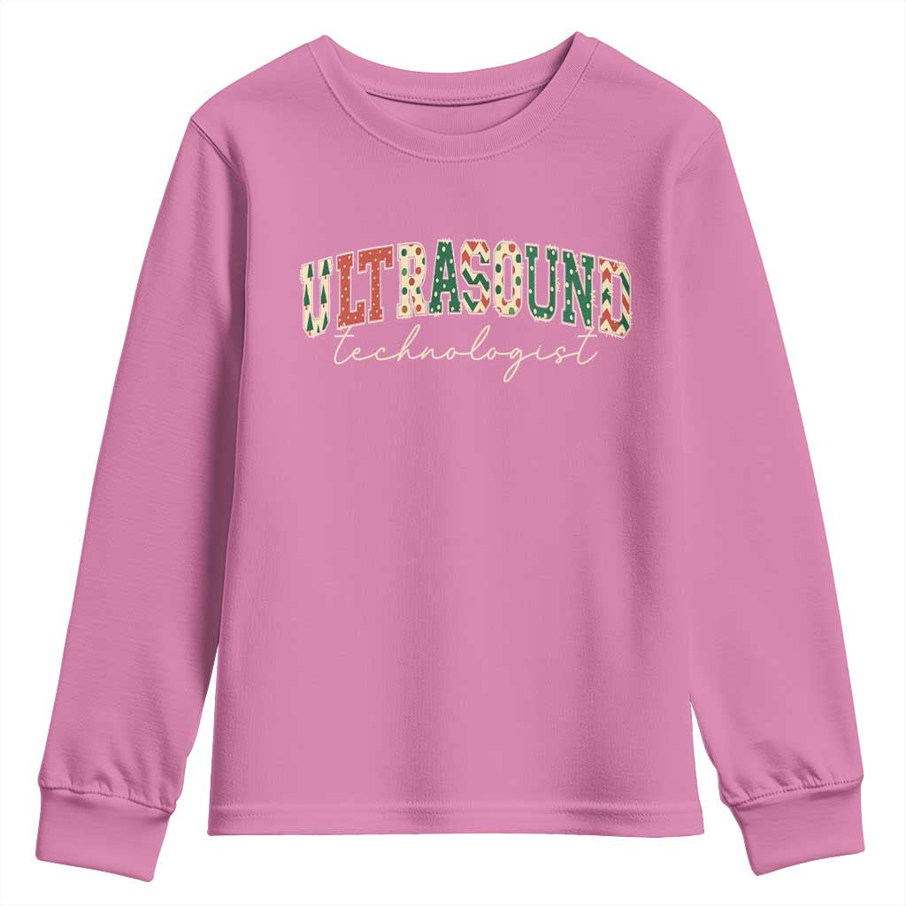 Christmas Ultrasound Technologist Youth Sweatshirt Sonographer Sonography Student Gift TS10 Azalea Print Your Wear