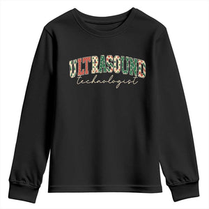 Christmas Ultrasound Technologist Youth Sweatshirt Sonographer Sonography Student Gift TS10 Black Print Your Wear
