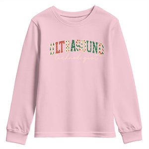 Christmas Ultrasound Technologist Youth Sweatshirt Sonographer Sonography Student Gift TS10 Light Pink Print Your Wear