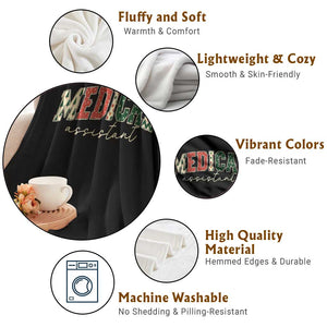 Christmas Medical Assistant Throw Blanket MA Nurse Grad Gift TS10 Print Your Wear