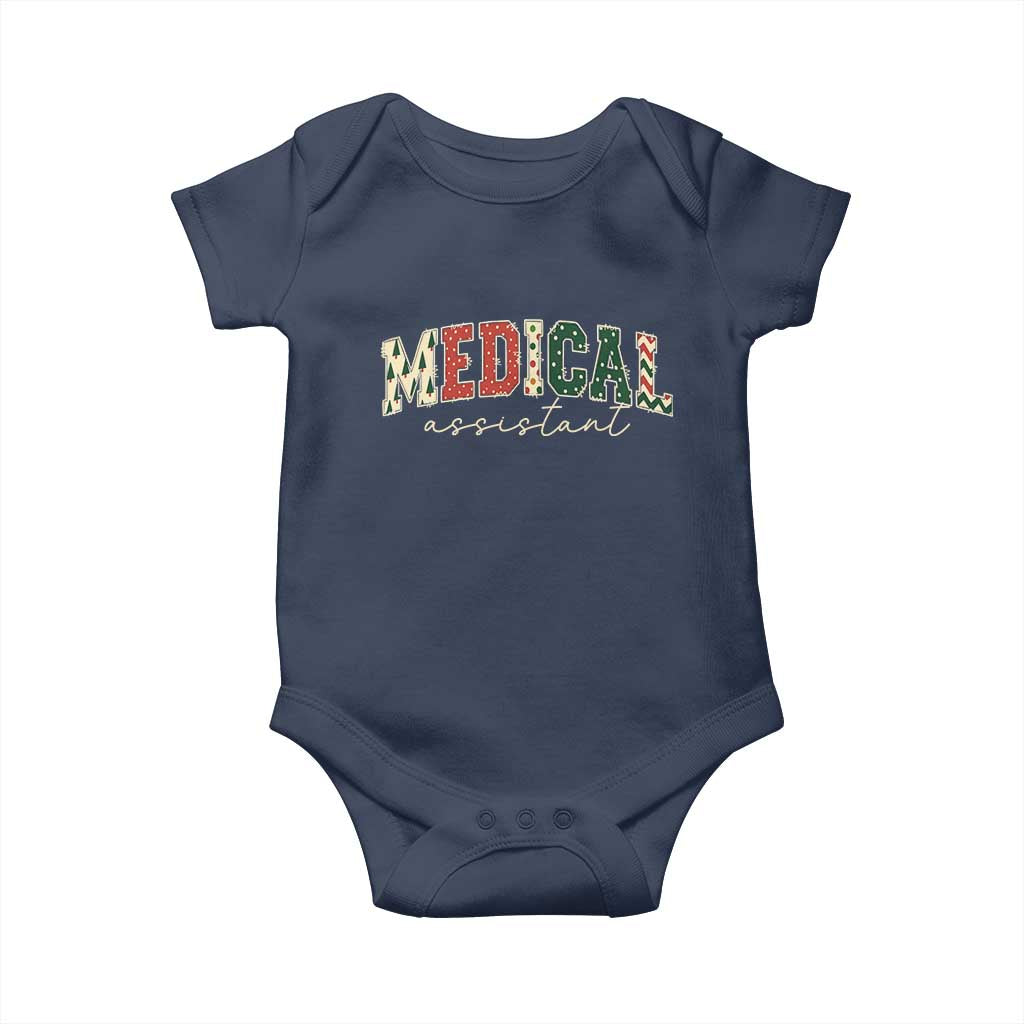 Christmas Medical Assistant Baby Onesie MA Nurse Grad Gift TS10 Navy Print Your Wear