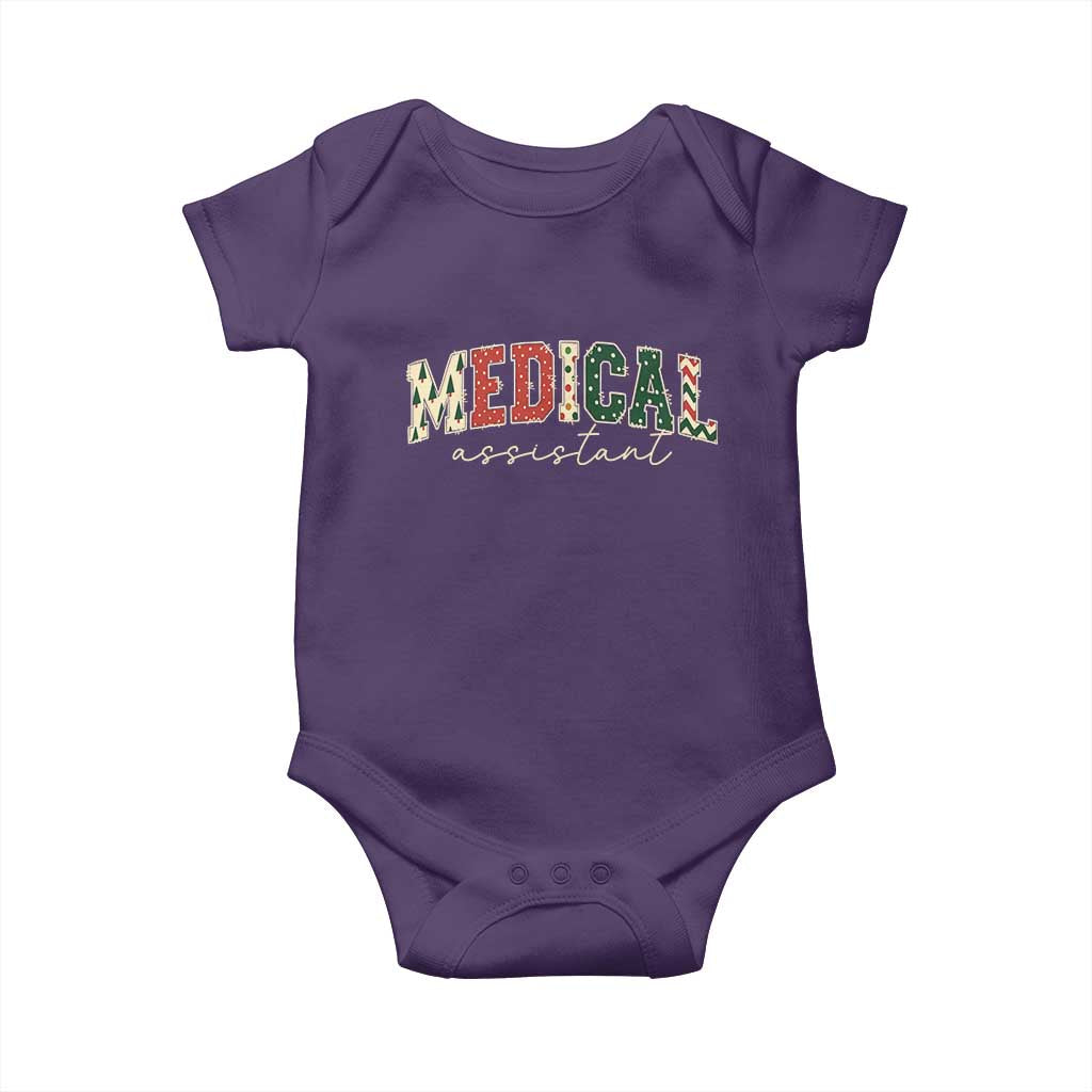 Christmas Medical Assistant Baby Onesie MA Nurse Grad Gift TS10 Purple Print Your Wear