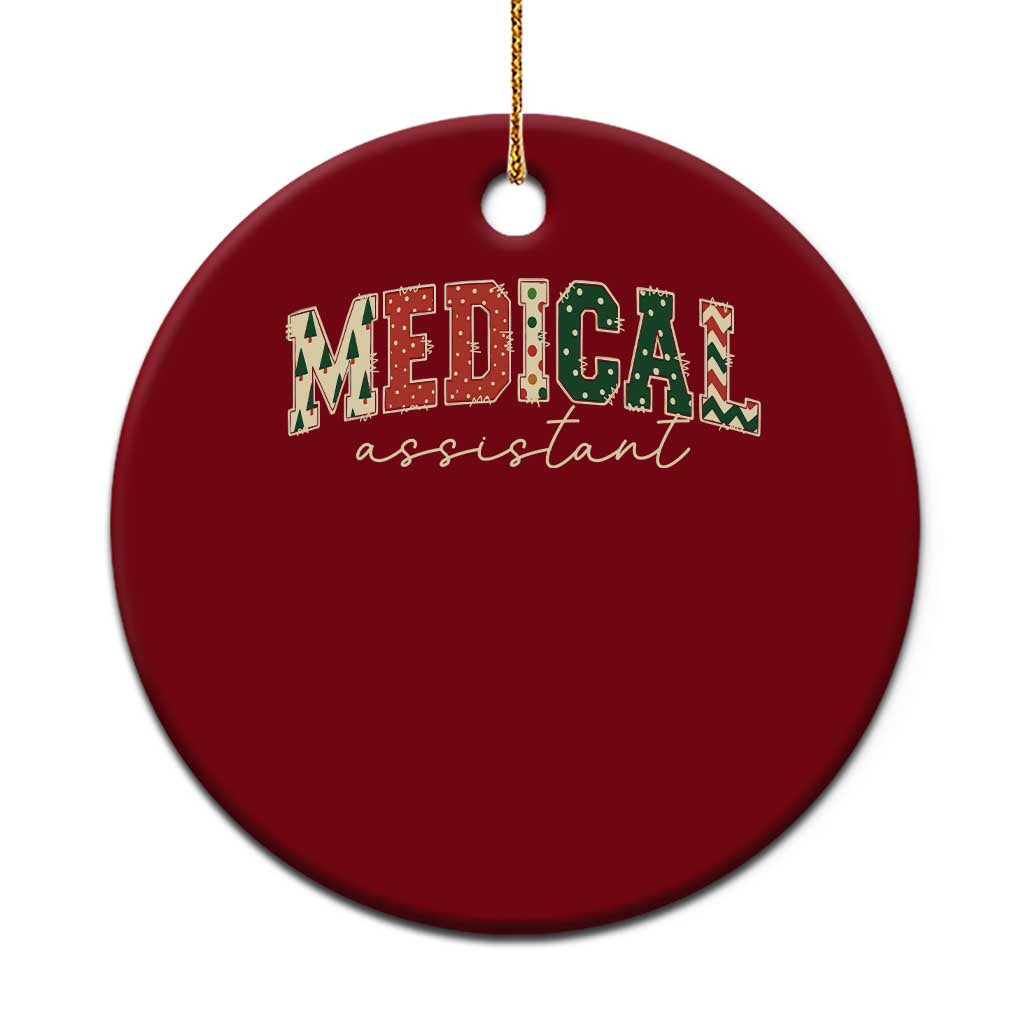 Christmas Medical Assistant Ceramic Ornament MA Nurse Grad Gift TS10 1pc Red Print Your Wear