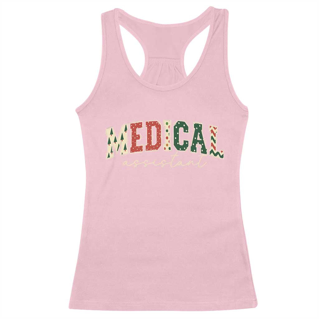 Christmas Medical Assistant Racerback Tank Top MA Nurse Grad Gift TS10 Light Pink Print Your Wear