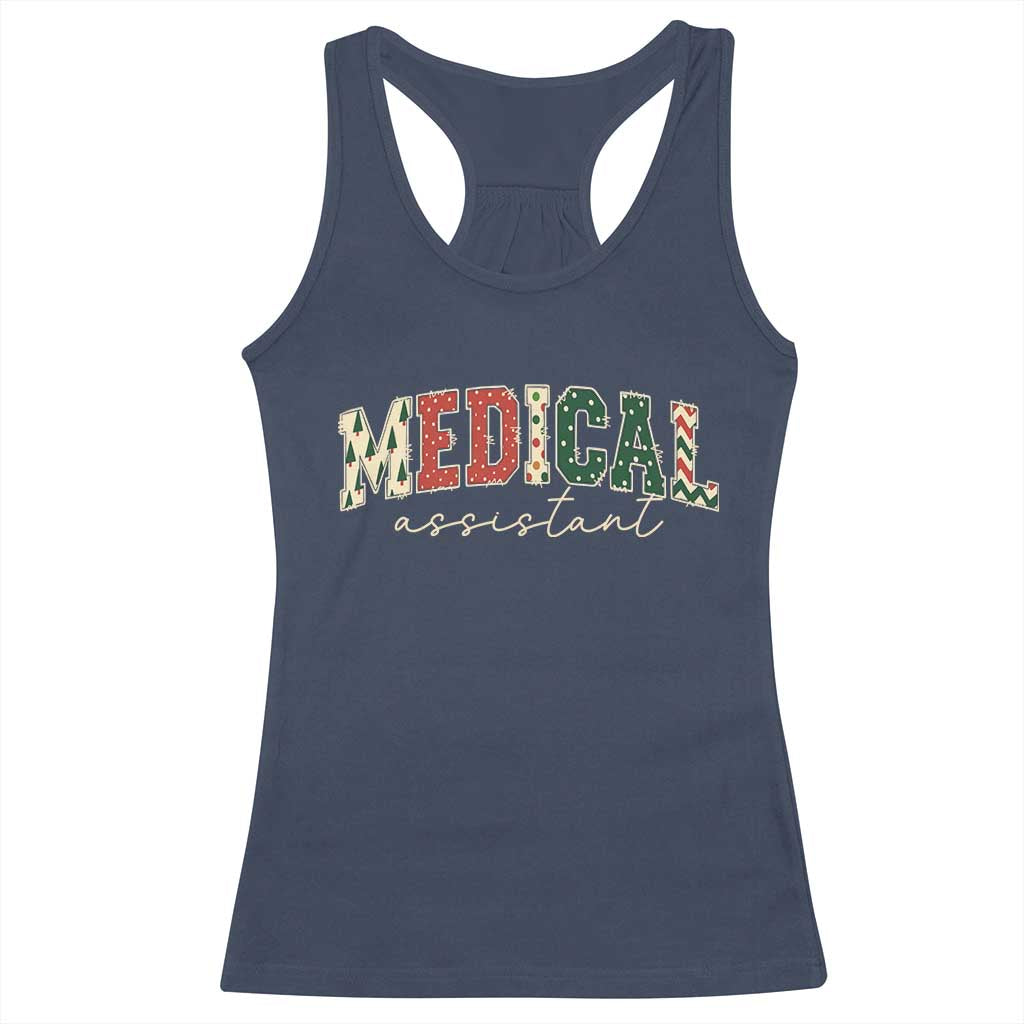 Christmas Medical Assistant Racerback Tank Top MA Nurse Grad Gift TS10 Navy Print Your Wear
