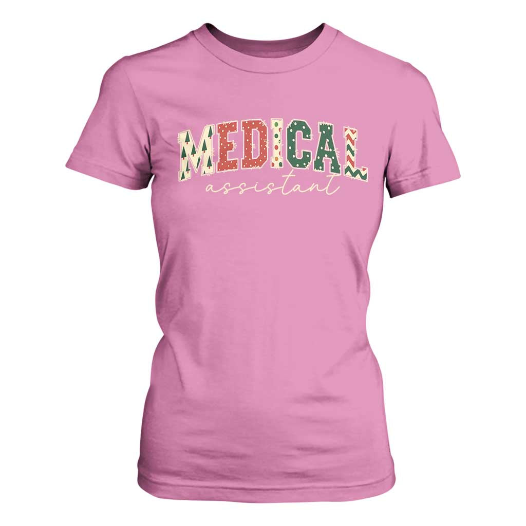Christmas Medical Assistant T Shirt For Women MA Nurse Grad Gift TS10 Azalea Print Your Wear