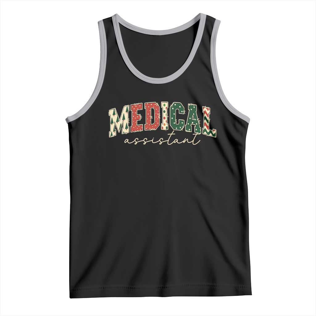 Christmas Medical Assistant Tank Top MA Nurse Grad Gift TS10 Black Athletic Heather Print Your Wear