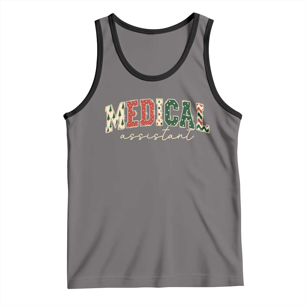 Christmas Medical Assistant Tank Top MA Nurse Grad Gift TS10 Deep Heather Black Print Your Wear