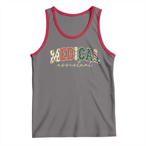 Christmas Medical Assistant Tank Top MA Nurse Grad Gift TS10 Deep Heather Red Print Your Wear