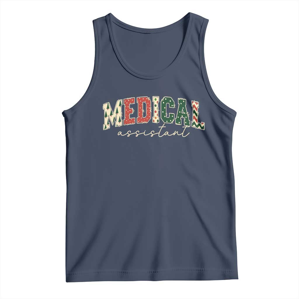 Christmas Medical Assistant Tank Top MA Nurse Grad Gift TS10 Navy Print Your Wear