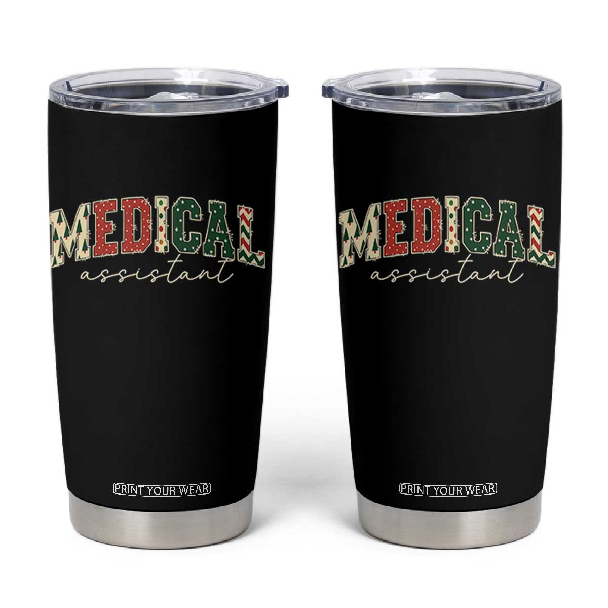 Christmas Medical Assistant Tumbler Cup MA Nurse Grad Gift TS10 Black Print Your Wear