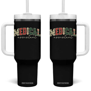 Christmas Medical Assistant Tumbler With Handle MA Nurse Grad Gift TS10 One Size: 40 oz Black Print Your Wear