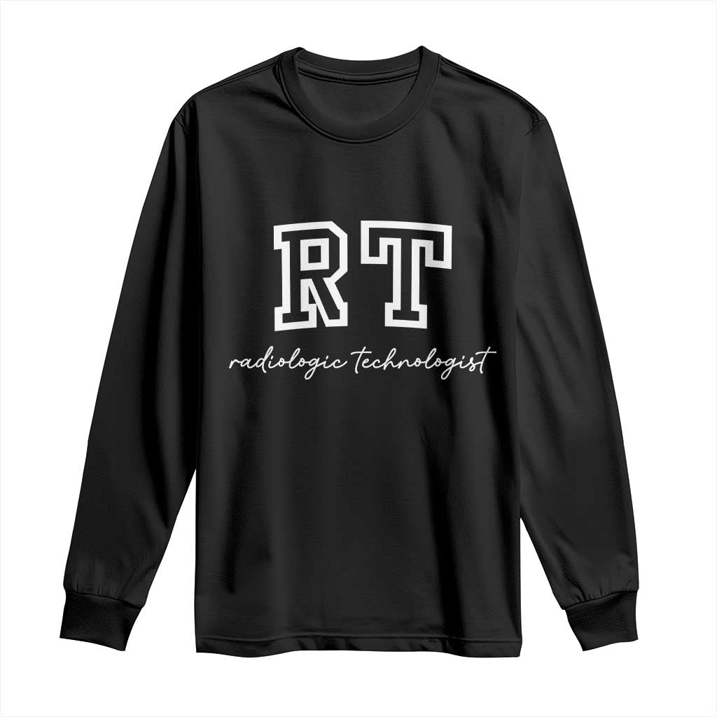 Radiology Technologist Long Sleeve Shirt RT Xray Rad Tech Gift TS10 Black Print Your Wear