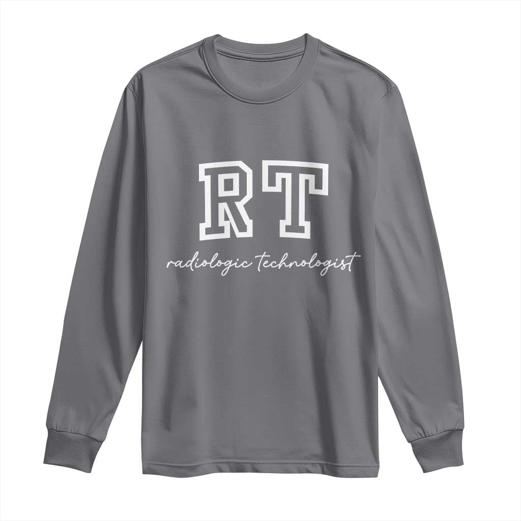 Radiology Technologist Long Sleeve Shirt RT Xray Rad Tech Gift TS10 Charcoal Print Your Wear