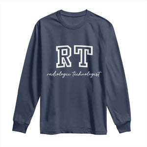 Radiology Technologist Long Sleeve Shirt RT Xray Rad Tech Gift TS10 Navy Print Your Wear