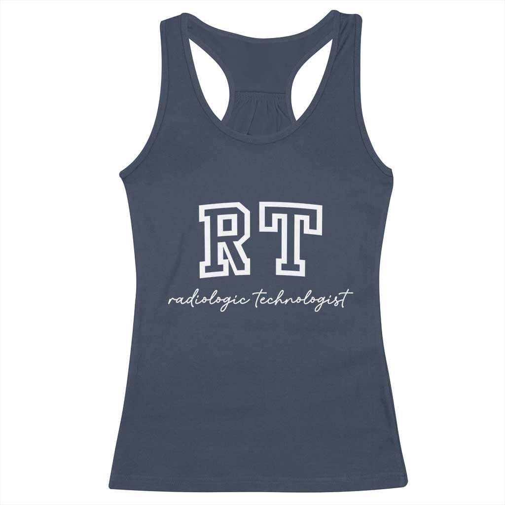 Radiology Technologist Racerback Tank Top RT Xray Rad Tech Gift TS10 Navy Print Your Wear