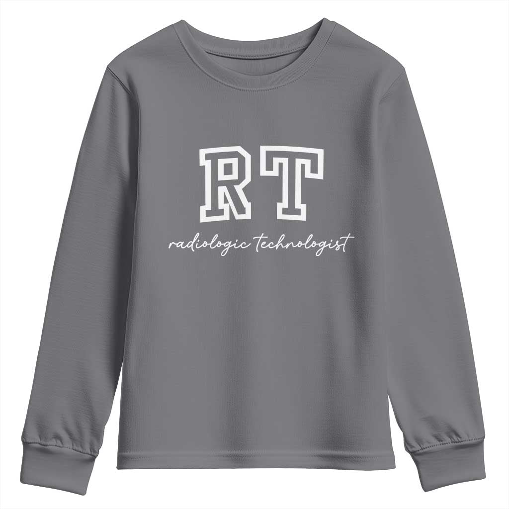 Radiology Technologist Youth Sweatshirt RT Xray Rad Tech Gift TS10 Charcoal Print Your Wear