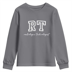 Radiology Technologist Youth Sweatshirt RT Xray Rad Tech Gift TS10 Charcoal Print Your Wear