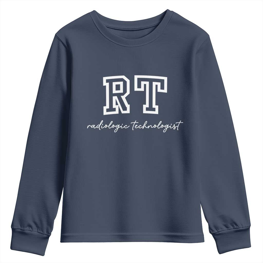Radiology Technologist Youth Sweatshirt RT Xray Rad Tech Gift TS10 Navy Print Your Wear
