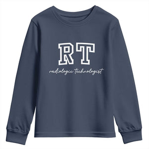 Radiology Technologist Youth Sweatshirt RT Xray Rad Tech Gift TS10 Navy Print Your Wear