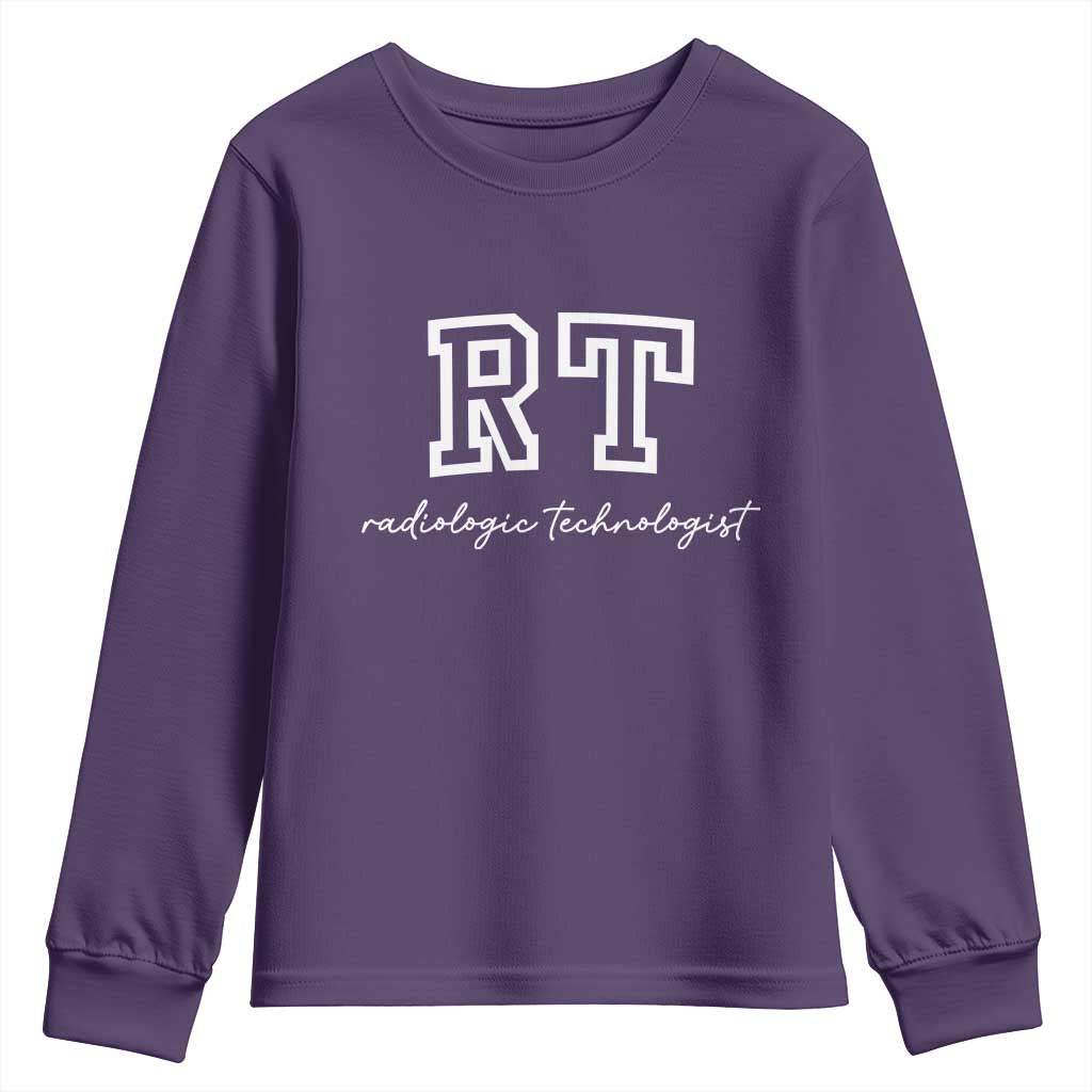Radiology Technologist Youth Sweatshirt RT Xray Rad Tech Gift TS10 Purple Print Your Wear