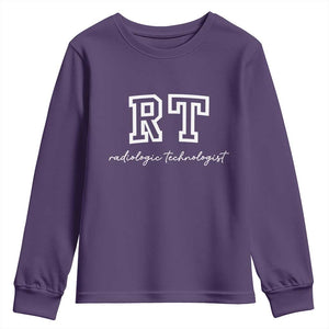 Radiology Technologist Youth Sweatshirt RT Xray Rad Tech Gift TS10 Purple Print Your Wear