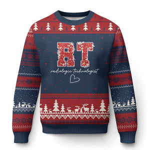 Xmas Radiology Ugly Christmas Sweater RT Xray Rad Tech Gift TS10 Navy Red Print Your Wear
