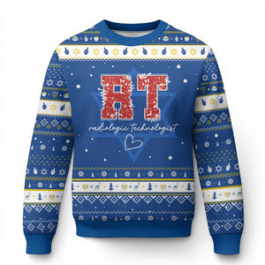 Christmas Radiology Hanukkah Ugly Sweater RT Xray Rad Tech Gift TS10 Blue White Print Your Wear