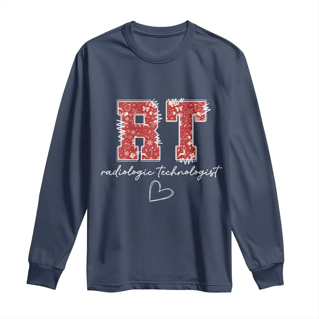 Christmas Radiology Long Sleeve Shirt RT Xray Rad Tech Gift TS10 Navy Print Your Wear