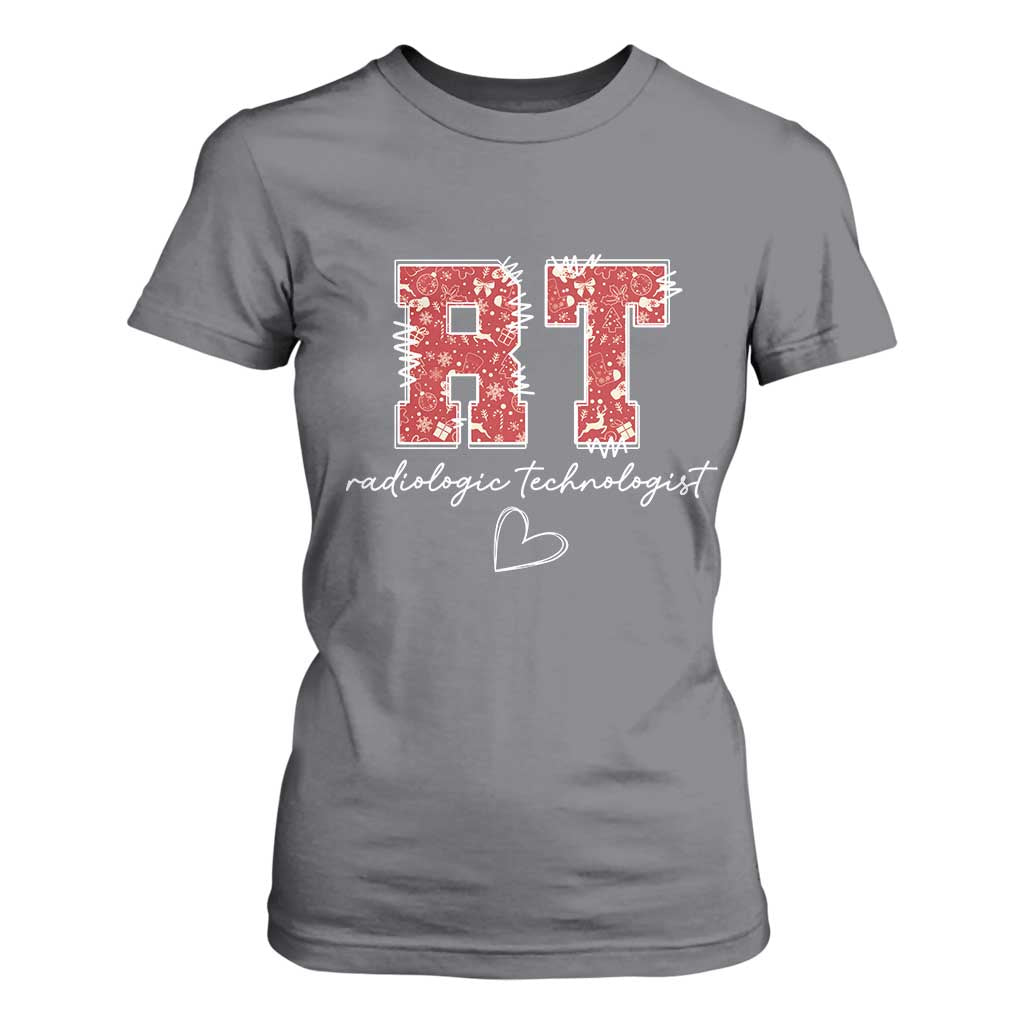 Christmas Radiology T Shirt For Women RT Xray Rad Tech Gift TS10 Charcoal Print Your Wear