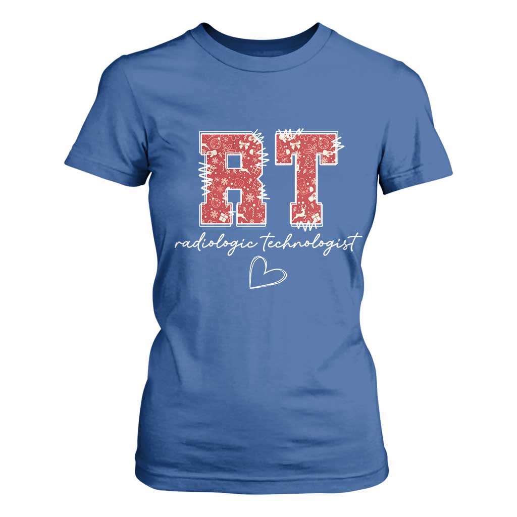 Christmas Radiology T Shirt For Women RT Xray Rad Tech Gift TS10 Royal Blue Print Your Wear