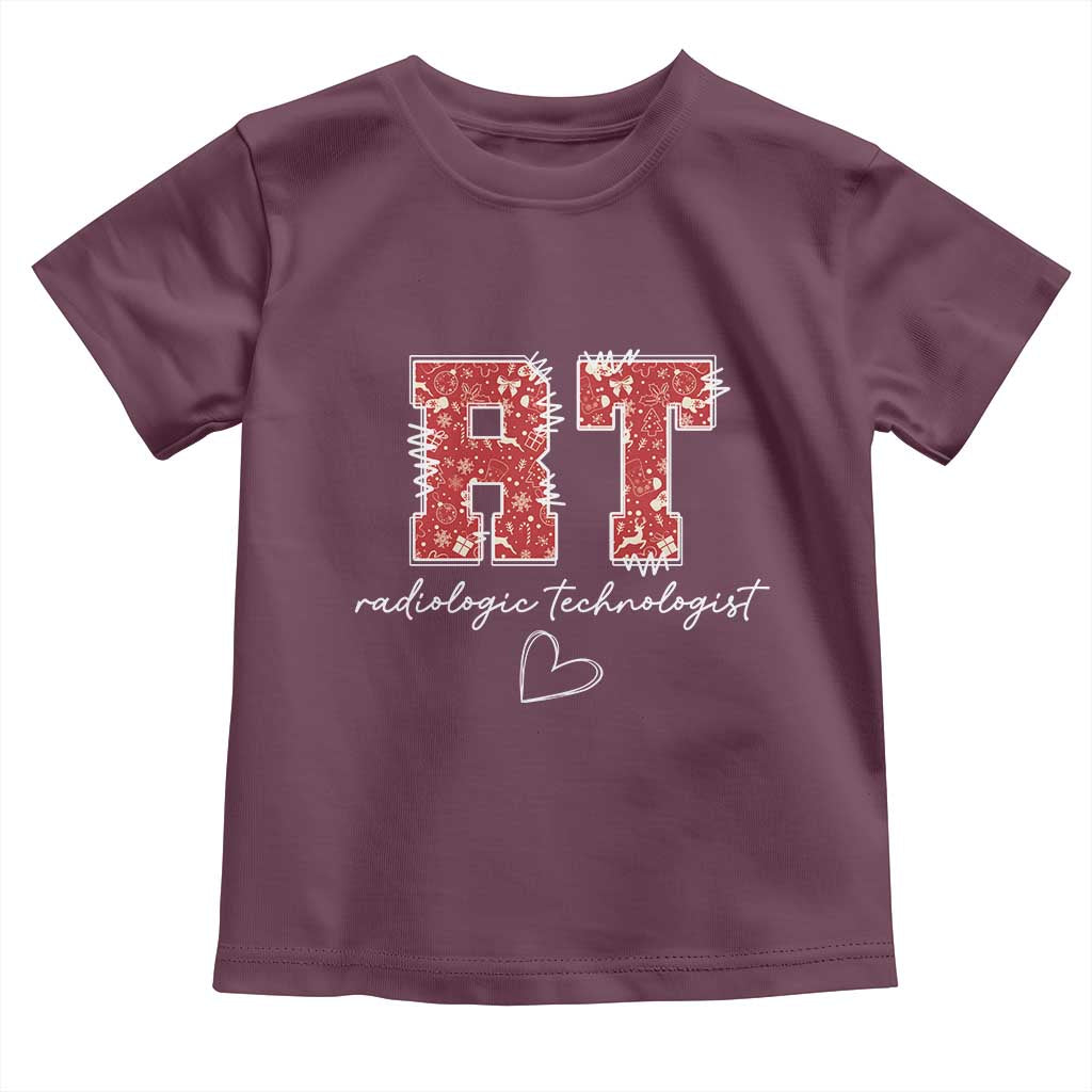 Christmas Radiology Toddler T Shirt RT Xray Rad Tech Gift TS10 Maroon Print Your Wear